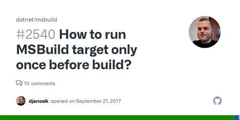 msbuild before build target