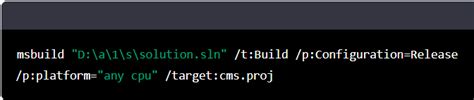 msbuild command line build release