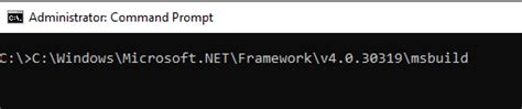 msbuild command to build solution