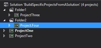 msbuild specific project in solution