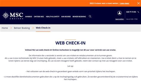 msc cruises official site check in