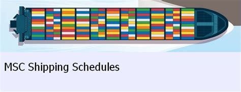 msc shipping line schedule