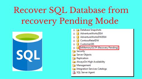msdb database in recovery pending