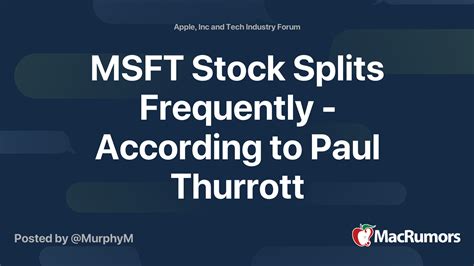 msft stock split rumor