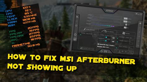 msi afterburner not displaying