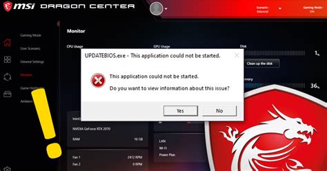 msi center live update not working