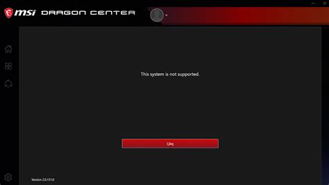 msi center pro this system is not supported