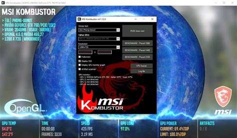 msi kombustor not using gpu