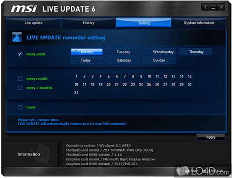 msi live update latest version