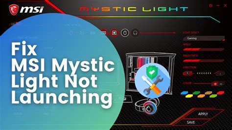msi mystic light doesn't work