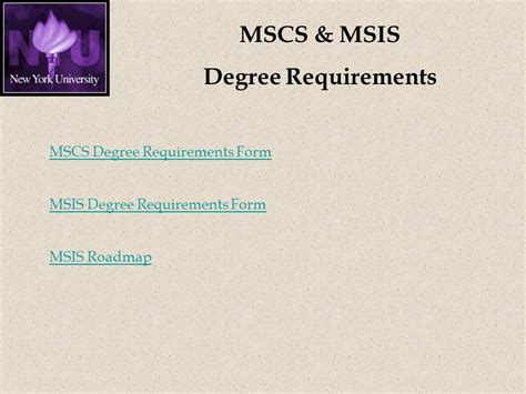 msis degree requirements isu