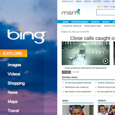 msn canada homepage bing search engine
