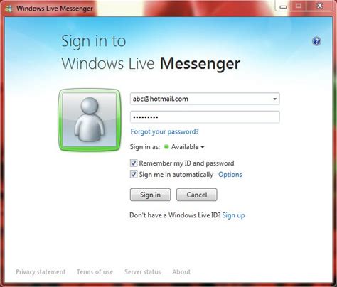 msn hotmail messenger bing