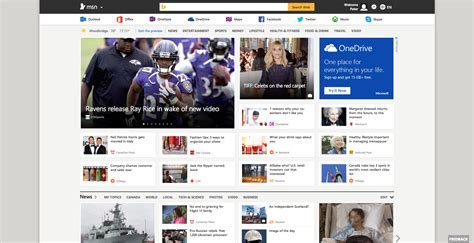 msn news homepage outlook