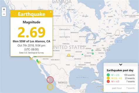 msn real time earthquake map