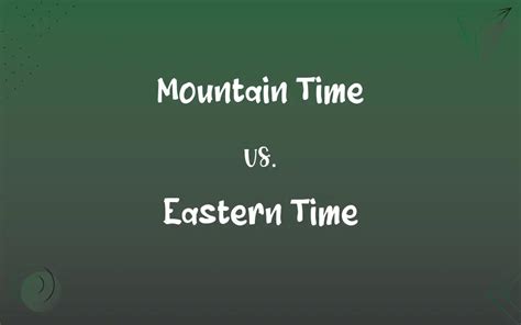 mst time vs eastern