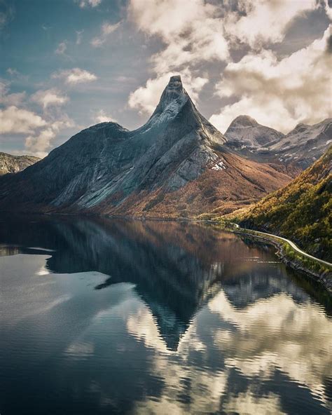 Stetinden Mountain Reflection Stetinden one of Norway's mo… Flickr