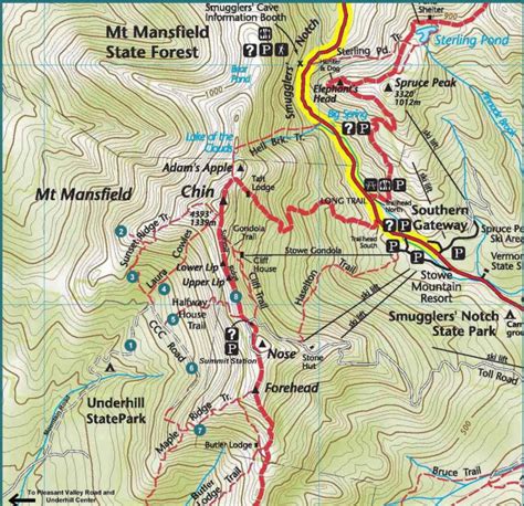 mt mansfield trail map