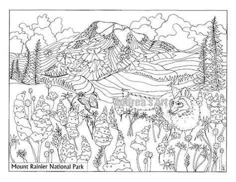 Mt Rainier Coloring Page