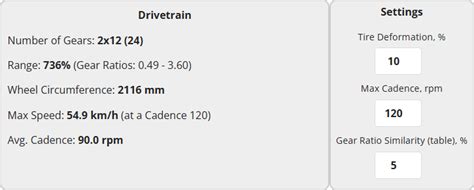 Mtb Drivetrain Calculator