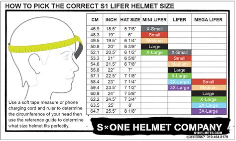 Mtb Helmet Size Chart