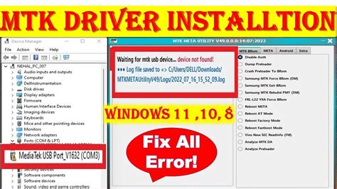 mtk driver install windows 10 64 bit