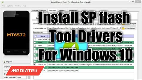 mtk usb driver and sp flash tool