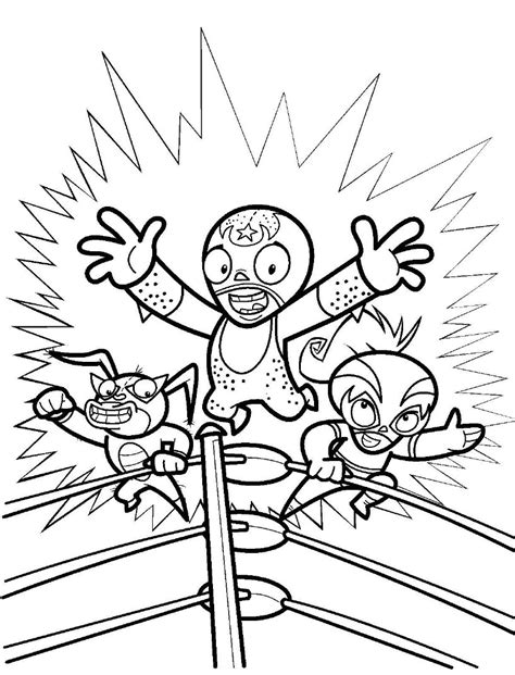 mucha lucha coloring pages