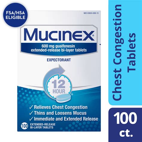 mucinex 600 mg extended release directions