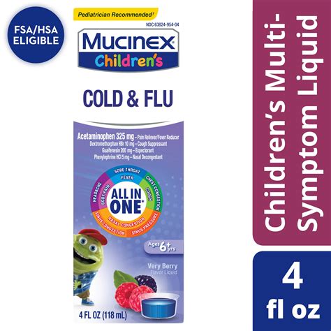 mucinex children s cold and flu dosage chart