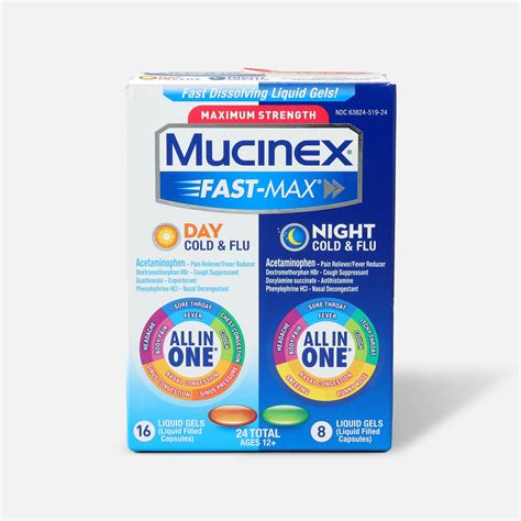 mucinex fast max cold and flu liquid gel dosage