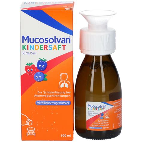 Mucosolvan Kindersaft 30 mg/ 5 ml 100 ml Диабет apteka Лекарства