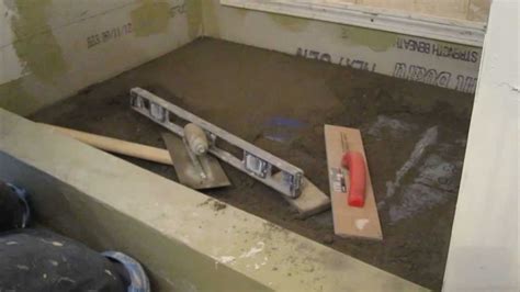 mud bed for bathroom floor