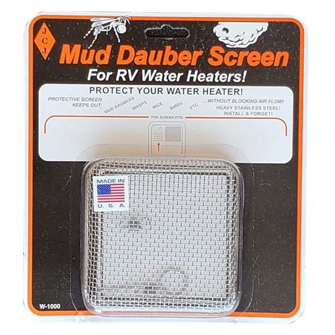 mud dauber screen for rv water heater