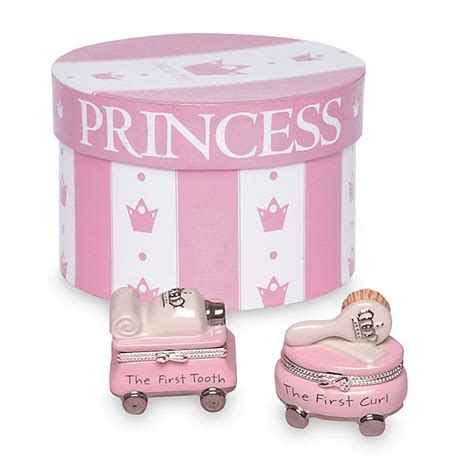 mud pie baby princess first tooth and curl treasure box set