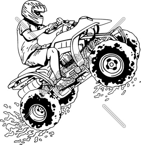 mud riding coloring pages