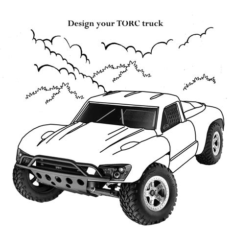 mud trucks coloring pages
