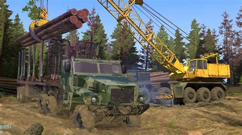 Mudrunner Log Carrier With Crane