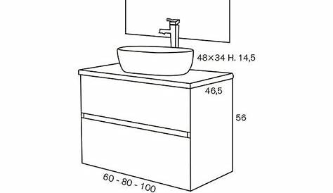 Medidas Muebles lavabo Unik (mueble base y lavabo) Roca