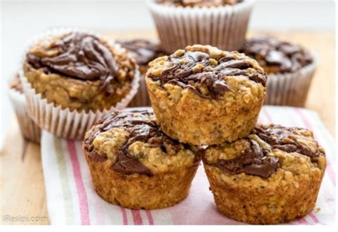 Muffin Pisang Nutella Dan Oat