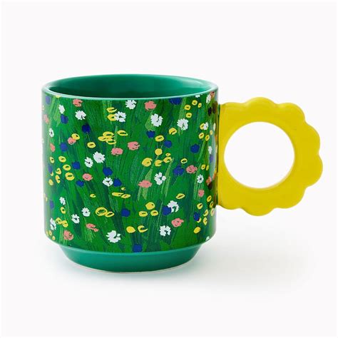 Mug With Flower Handle