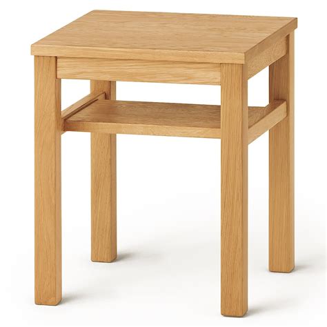 Muji Oak Side Table Bench