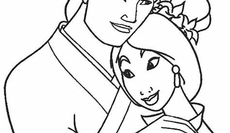 Mulan And Shang Coloring Pages at GetDrawings | Free download