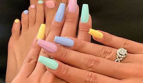 Multi Colored Acrylic Nails Beautiful Designs For Summer The