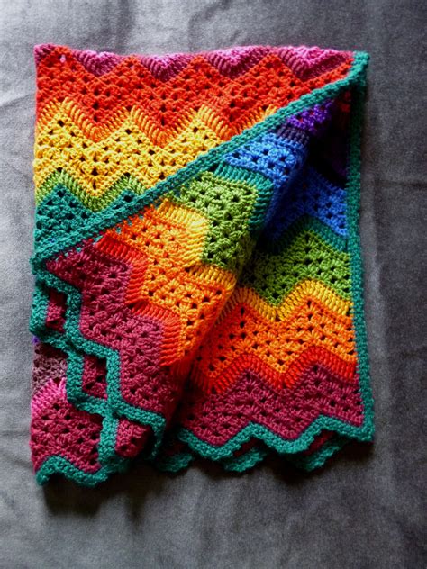 Multi Color Knit Blanket Pattern