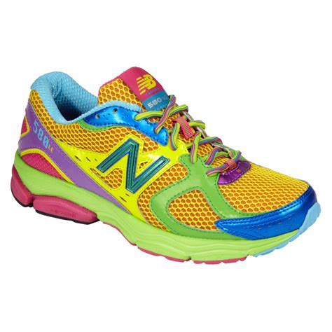 multi colored athletic shoes