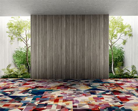 Multi Colored Patterned Wall To Wall Carpet