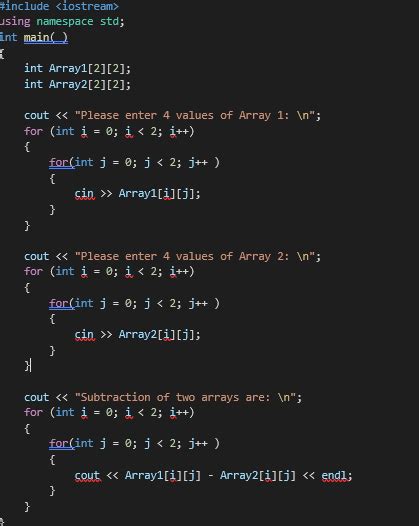 multi dimensional array in c example program with output