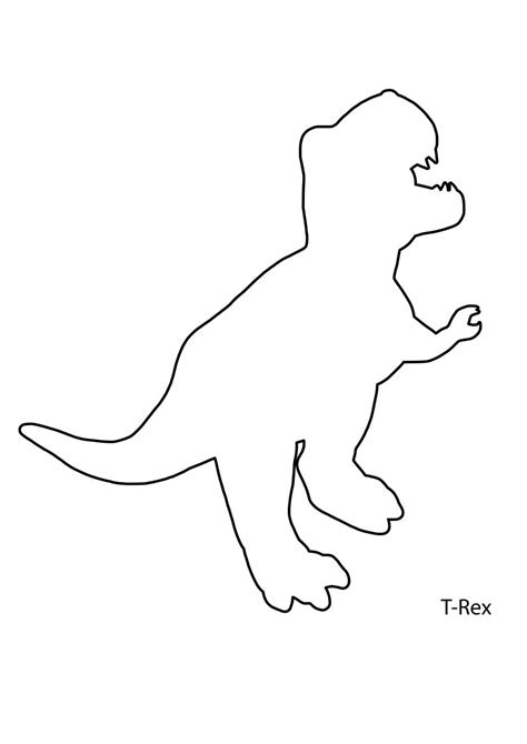 Multi Page Printable T Rex Outline