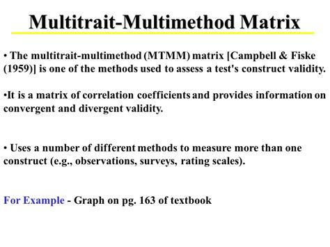 Multi Trait Multi Method Example